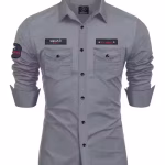 FANCY POCKET Men's Regular Fit Solid Party Shirt