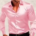 Men Regular/Stylish Fit Plain Solid Spread Collar Casual Shirt - Pink