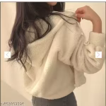 Crop Far hood jacket Cream