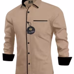 Men Regular Fit Solid Button Down Collar Formal Shirt