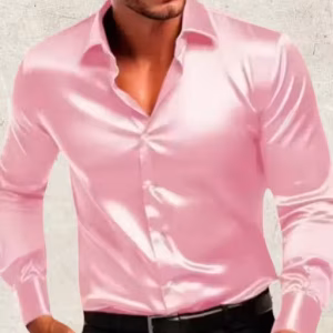 Men Regular/Stylish Fit Plain Solid Spread Collar Casual Shirt - Pink
